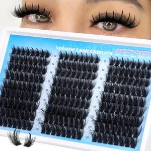 Manga Spikes Lash Clusters 12-20mm – Wispy Fairy Eyelash Extensions Natural Volume Individual Cluster Lashes for DIY Salon Look Soft Thick Manga Lashes