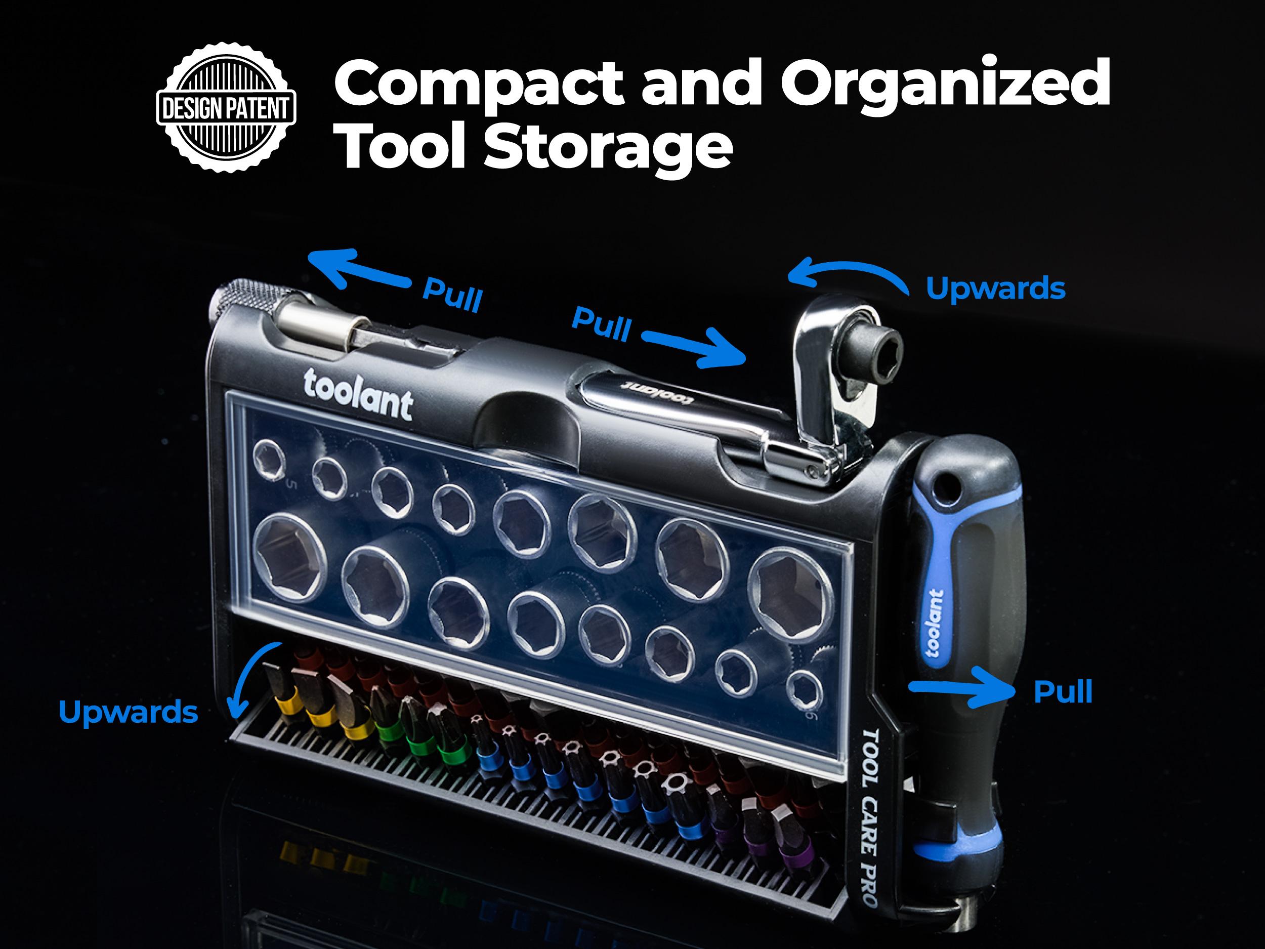 toolant Mini Ratchet Wrench Set - 52pcs with Sockets and Screwdriver Bits mini wrench for Home Improvement, Mechanic, and Automobile Repair
