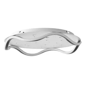 1-Light White Dimmable Decorated with Stars and Moon LED Flush Mount Lighting