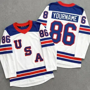 Hockey Jersey Of Usa Team, Personalization Printed Jersey With Name Number, Unisex Sport Fan Gift, Us Hockey Shield 2026 Replica Jersey v1