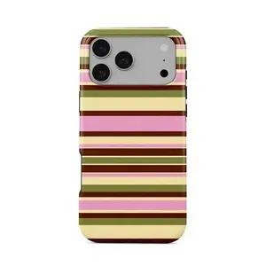 Vibrant Striped TPU Smartphone Case - Protective Casing with Sublimation Print Customization Support, Non-Magnetic Phone Accessories for iPhone 16 Pro Max,15 Plus,14 Pro,17 & Galaxy S25 Ultra,S24 Plus,S23 FE,S22/S21 Series Devices, Drop Protection