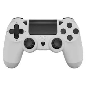 Wireless Game Controller For PS4 PC iOS Android, With Double Vibration, Six Axis Gyro, TouchPad, Speaker, Gamepad, White
