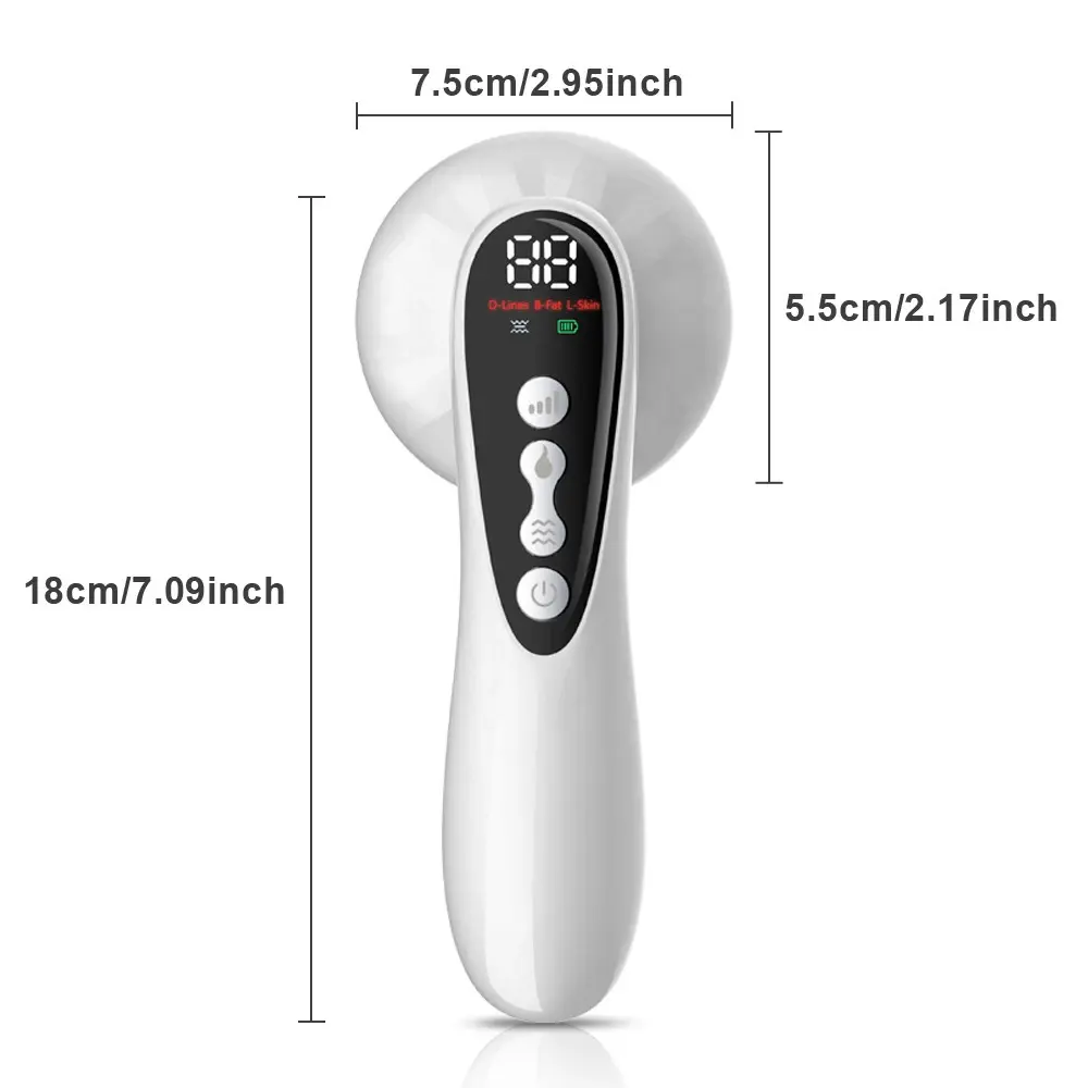 Depsoul Electric Texture Tightener - 3 Modes and 10 Levels of Heating, Skin Tightening Massage Tool for Abdomen, Legs, Hips, Arms, Waist, and Back Healthcare Therapy Treatment Therapeutic