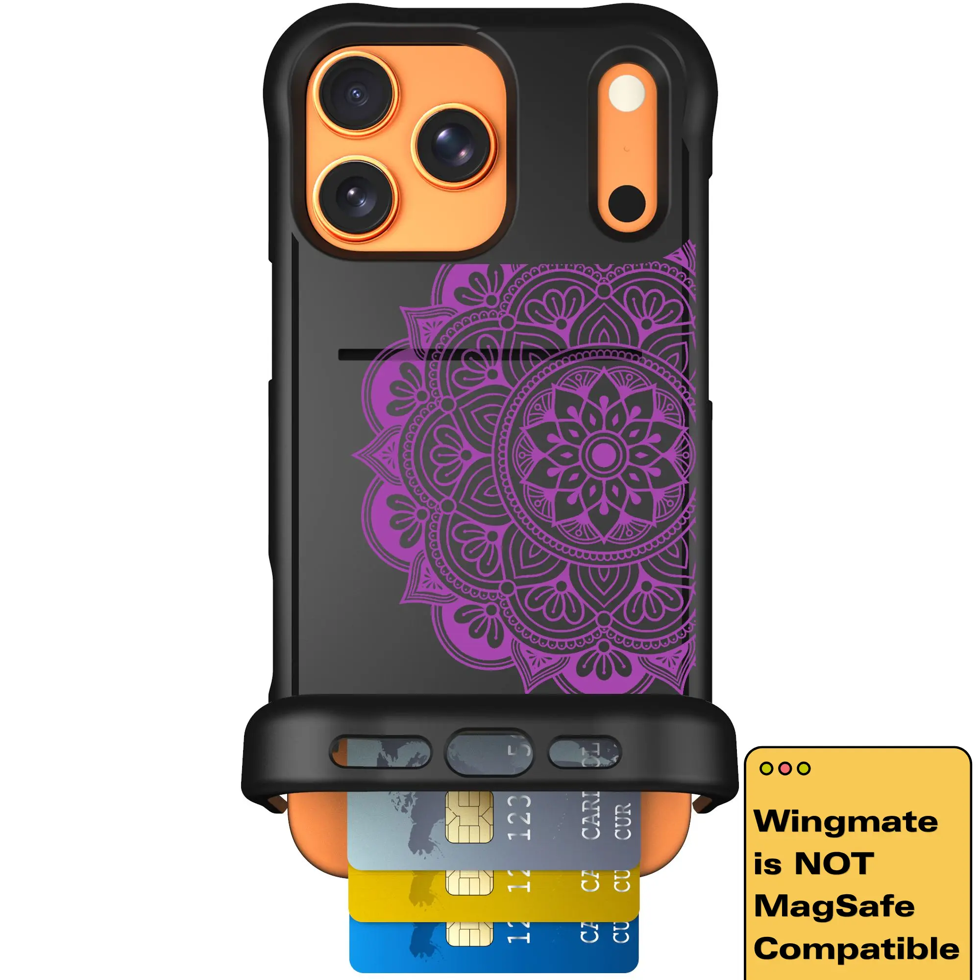Scooch Wingmate Hidden Wallet Case - Mandala Dreams (Not MagSafe Compatible)