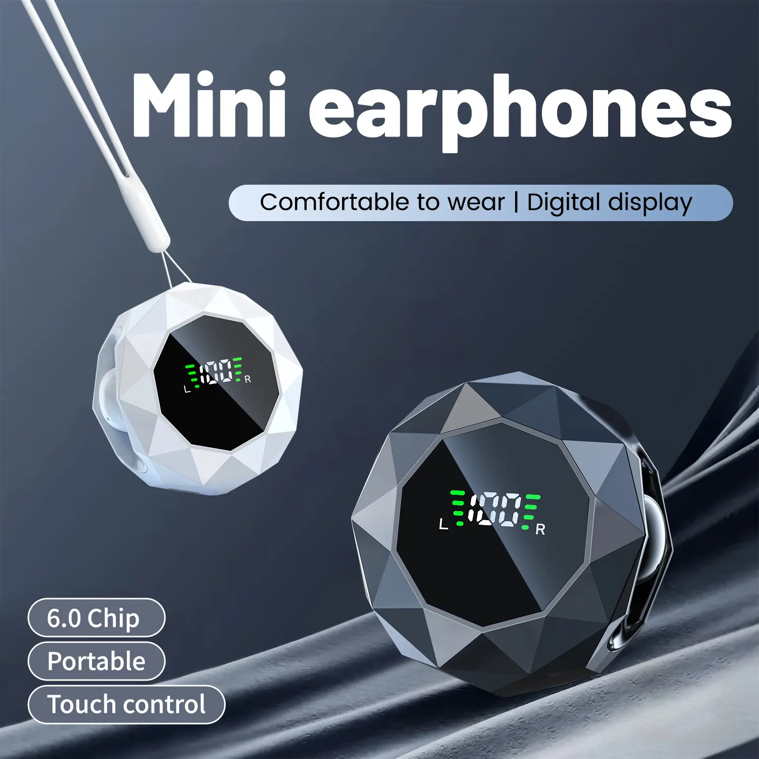 Bluetooth 6.0 Wireless Sleep Headphones Feature Bass Noise Reduction.Improve Sleep Quality with an Lnvisible Flat Earbud Design,Providing Zero Pressure on Both Ears when Sleeping on the Side.Ideal For Travelers,Side Sleepers,and Those with Insomnia