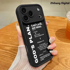 Premium Phone Case for iPhone 17 Pro Max Air 16 Plus 15 14 13 12 11 Christian Bible Quotes Philippians 4:13 Soft TPU Silicone Dirt-proof Easy to Clean Ready, Anti-Fall, Soft Cover Gift