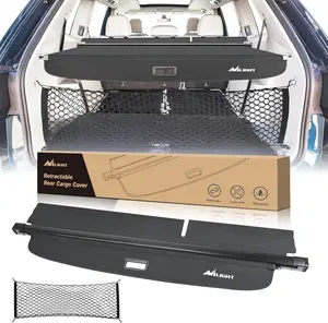 Nilight Cargo Cover Fit for VW Volkswagen Atlas 2018 2019 2020 2021 2022 2023 2024 2025, Retractable Privacy Security Shield Shade Rear Trunk Cover, with Trunk Storage Net