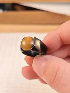Men's Stainless Steel Ring, Luxury Tiger Eye Stone Design Sa1230, Unique Fashion Accessory for Men, High-End Style Jewelry