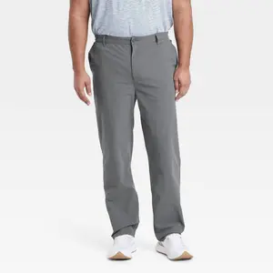 Men's 360 Lifestyle Big Trouser Pants - All In Motion Gray 30x34: Moisture Wicking, Quick Dry, UPF 50+