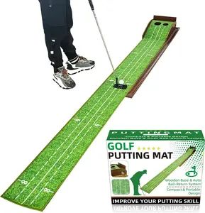 Ideal for Home Practice: CRESTGOLF Auto-Return Putting Mat - Multi-Scene Applicability to Improve Putting Skills