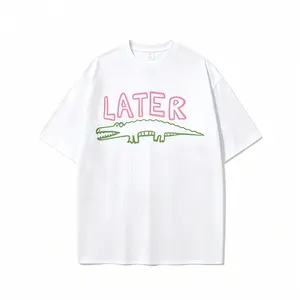 valentine shirts Sarcastic Later Gator Graphic-Shirt- Funny Unisex Loose Fit Tee with Alligator Design, Breathable Washed, Round Neck Short Sleeve Casual Wear& Holiday Parties