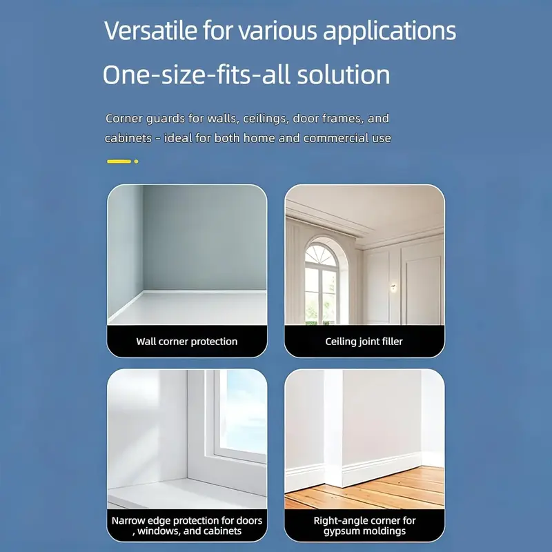 Corner finishing applications around walls ceilings windows cabinets and gypsum corners