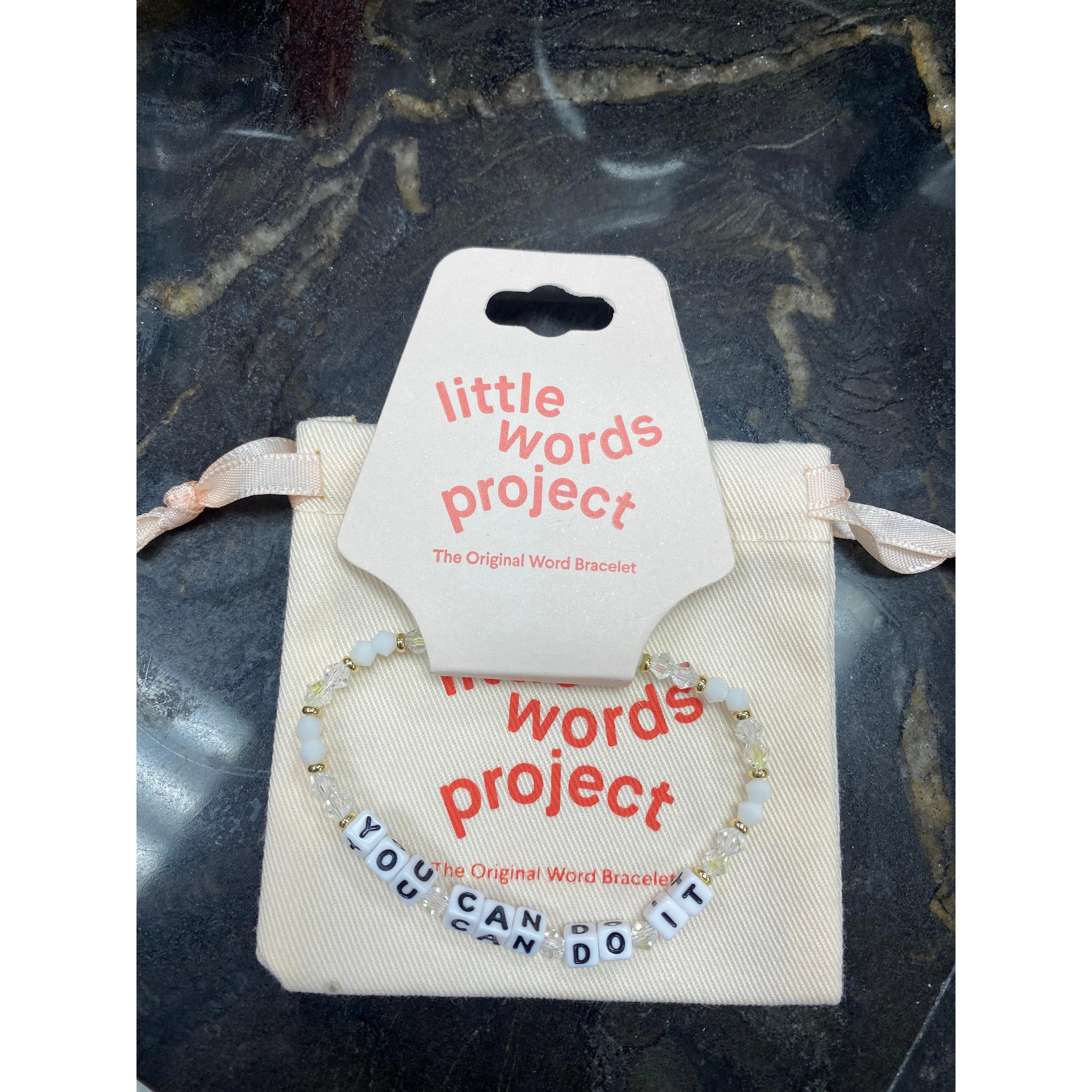 Little Words Project You Can Do It Bracelet with Gift Pouch