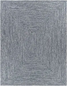 Blue Braided Faux Jute Rug