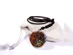 7 Chakras Orgonite Crystal Pendant Necklace