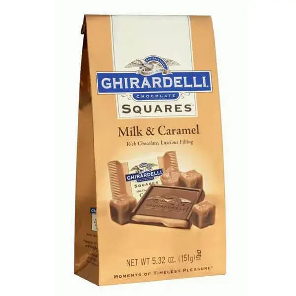 Ghirardelli Milk Chocolate Squares with Caramel Filling 5-Ounce Bags: 6-Piece Box Ghirardelli Milk Chocolate Squares with Caramel Filling 5-Ounce Bags: 6-Piece Box