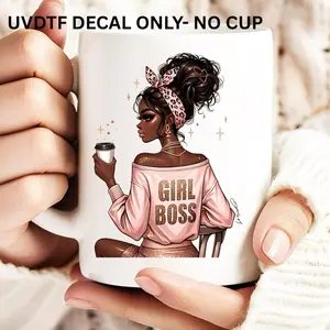 Girl Boss- UV DTF DECAL Decorative Stickers glass cups tumbler Ornaments