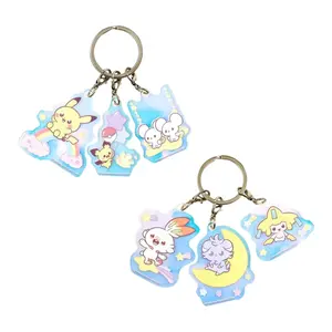 Acrylic Pokémon Keychain Set: PokéPeace Collection (Styles Vary)