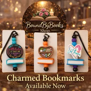 BoundByBooks Shop Handmade Charmed Bookmarks with Silicone Beads - Unique & Durable Bookmarks for Book Lovers - Fun Design for Enjoyable Reading