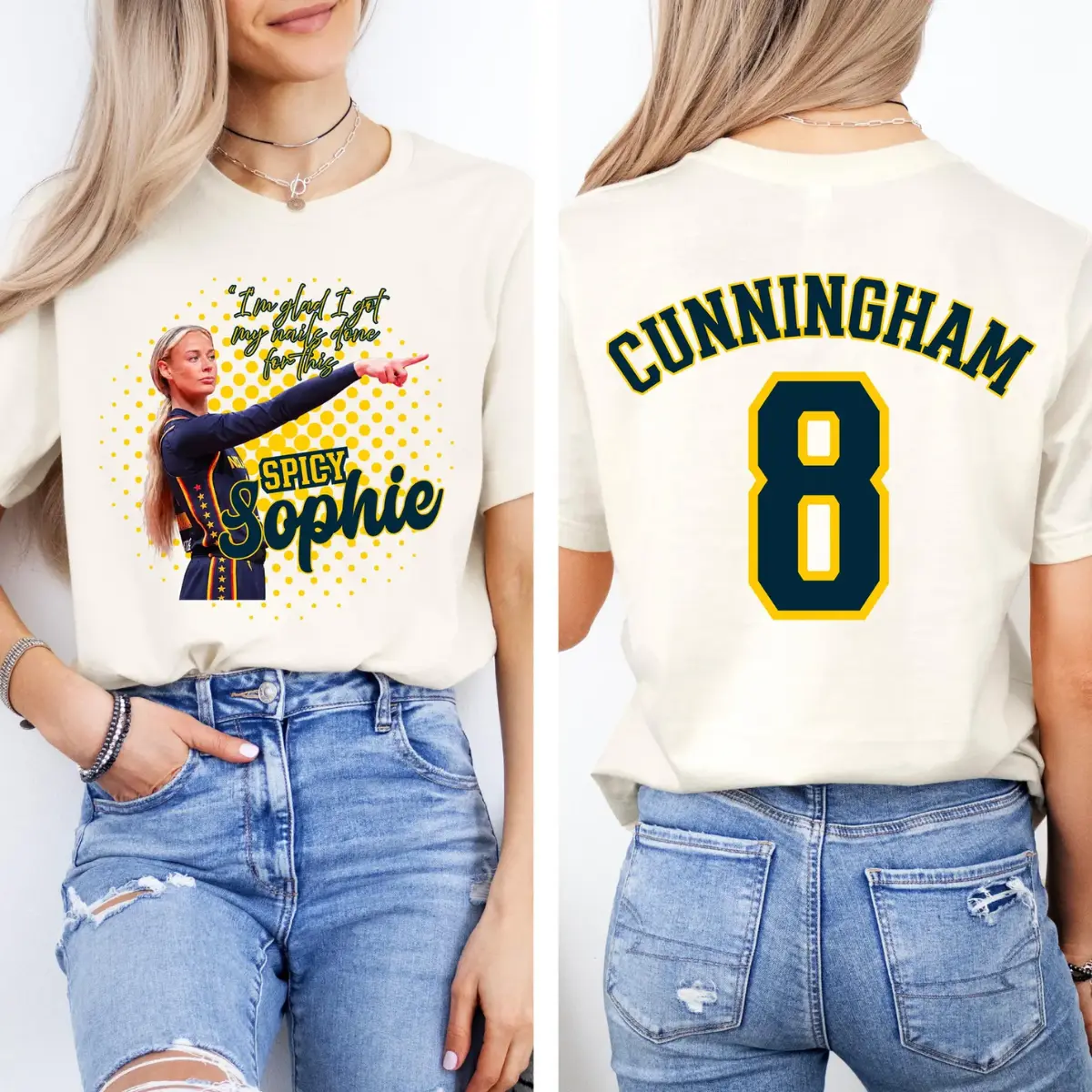 Youth & Adult Sophie Cunningham 8 Women Basketball Vintage T Shirt
