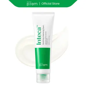 MAKE P:REM Inteca Soothing Foam Cleanser 5.07 Fl Oz, 150ml | Gentle Korean Foam Cleanser for Acne-Prone & Sensitive Skin