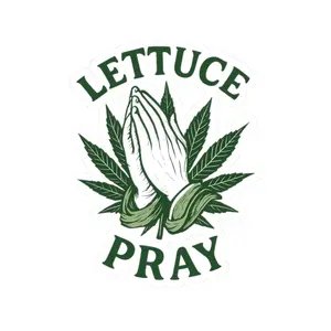 Lettuce Pray Stickers, Plant Lover's Decor, Cannabis Accessories, Gift for Gardeners, Eco-Friendly Vinyl Art
