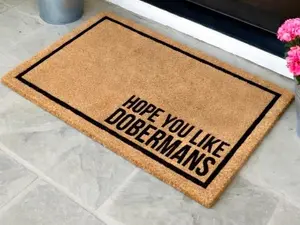 Hope You Like Dobermans Doormat, Dog Doormat, Housewarming Gift, Doberman Doormat, Dog Door Mat, Doberman Pinscher, Dog Lover, Welcome Mat