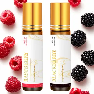 Raspberry & Blackberry Essential Oil Roll-On, Pure Essential Oils, Alcohol-Free Long-Lasting Scent, Multi-Purpose Use for Home Decor, Skincare