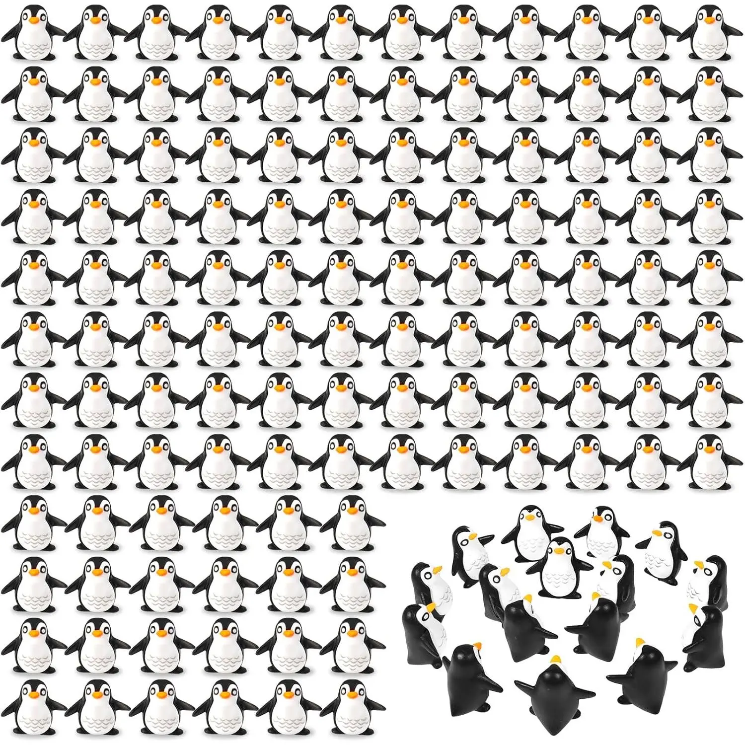 130 count Miniature Penguin Figurine Mini  Penguin Figurines Mini   for Fairy Garden  Landscape Winter Christmas Decor