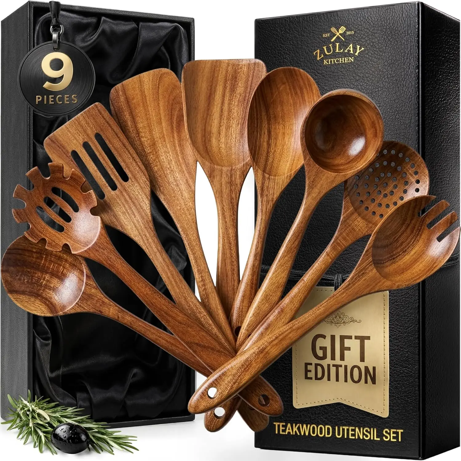 Teak Wood Kitchen Utensil Set - Durable Cooking Tools for Nonstick Cookware, High-Quality Teak Wood, Smooth Grip, and Easy to Clean Teak Wood Kitchen Utensil Set - Durable Cooking Tools for Nonstick Cookware, High-Quality Teak Wood, Smooth Grip, and Easy to Clean