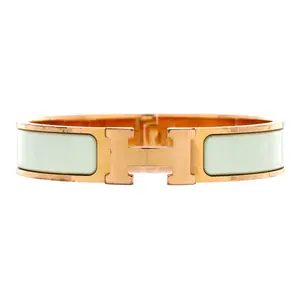 Pre-owned Hermes Clic H Bracelet Enamel Narrow by Rebag