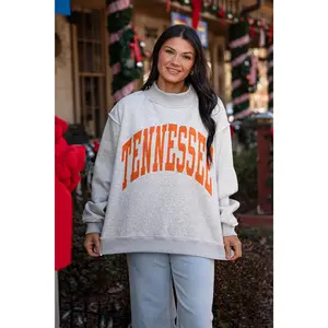 Heather Grey Tennessee Reversible Mockneck Sweatshirt