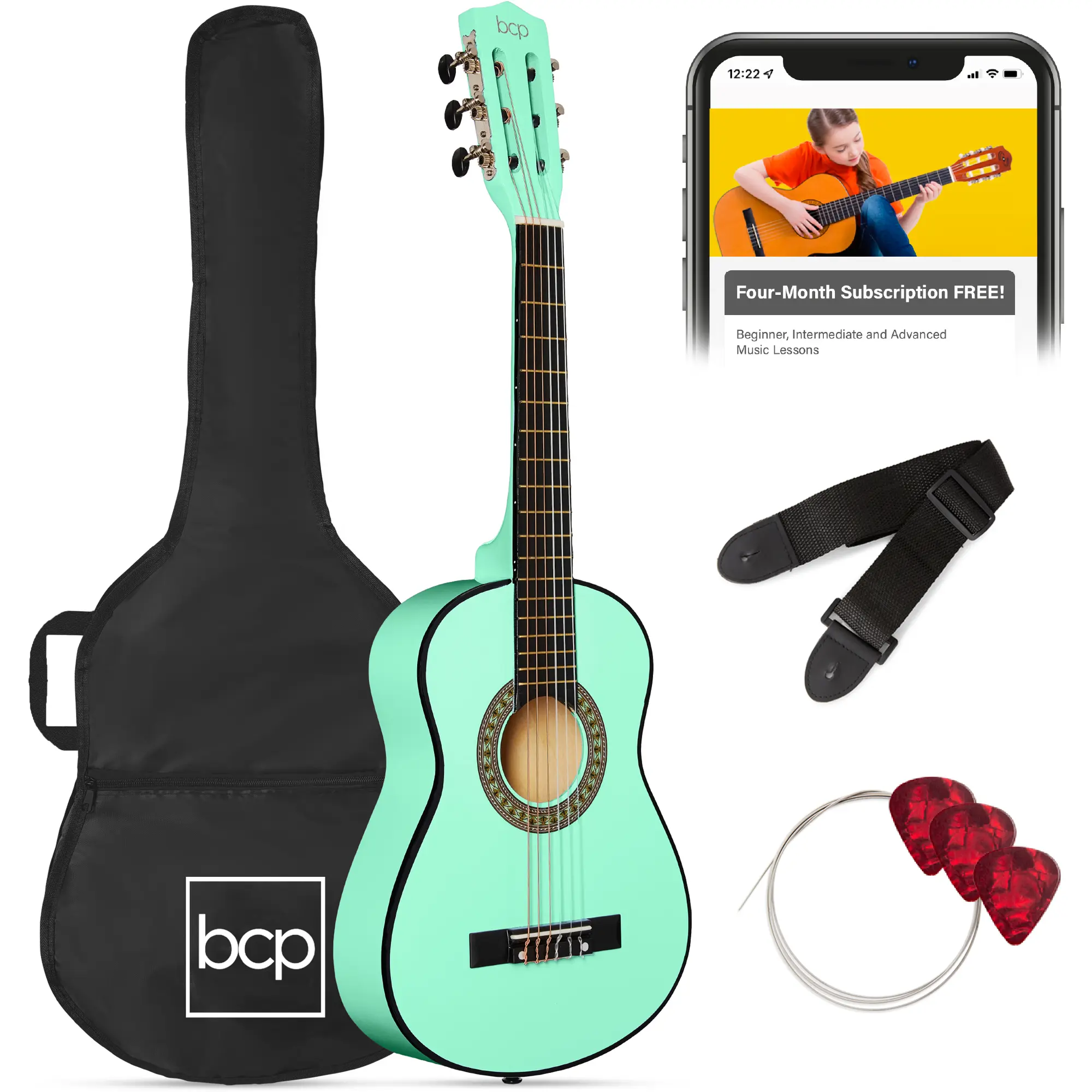 Best Choice Products 30in Kids Acoustic Guitar Beginner Starter Kit with Strap, Case, Strings Best Choice Products 30in Kids Acoustic Guitar Beginner Starter Kit with Strap, Case, Strings