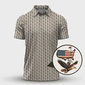 Patriotic USA 250th Anniversary Polo Golf Shirt Performance Outdoors Short Sleeve Print