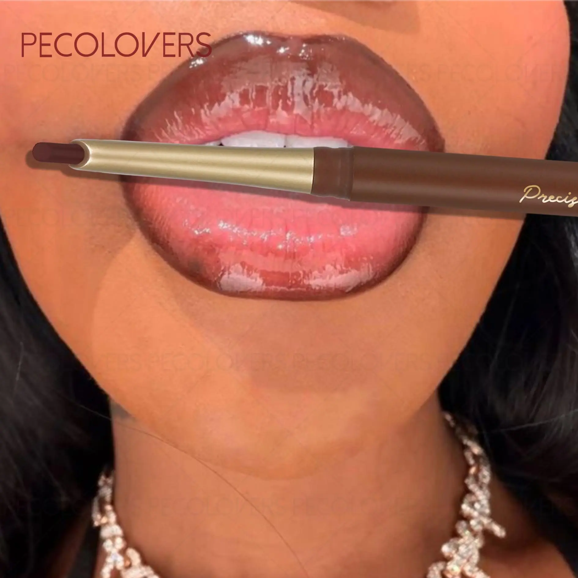 24-Hour Long-Lasting, Waterproof & Smudge,Red& Brown Contour Tint Lipstick, Glossy, Tinted Lip, Lip Tint Balm, Lip Products Makeup