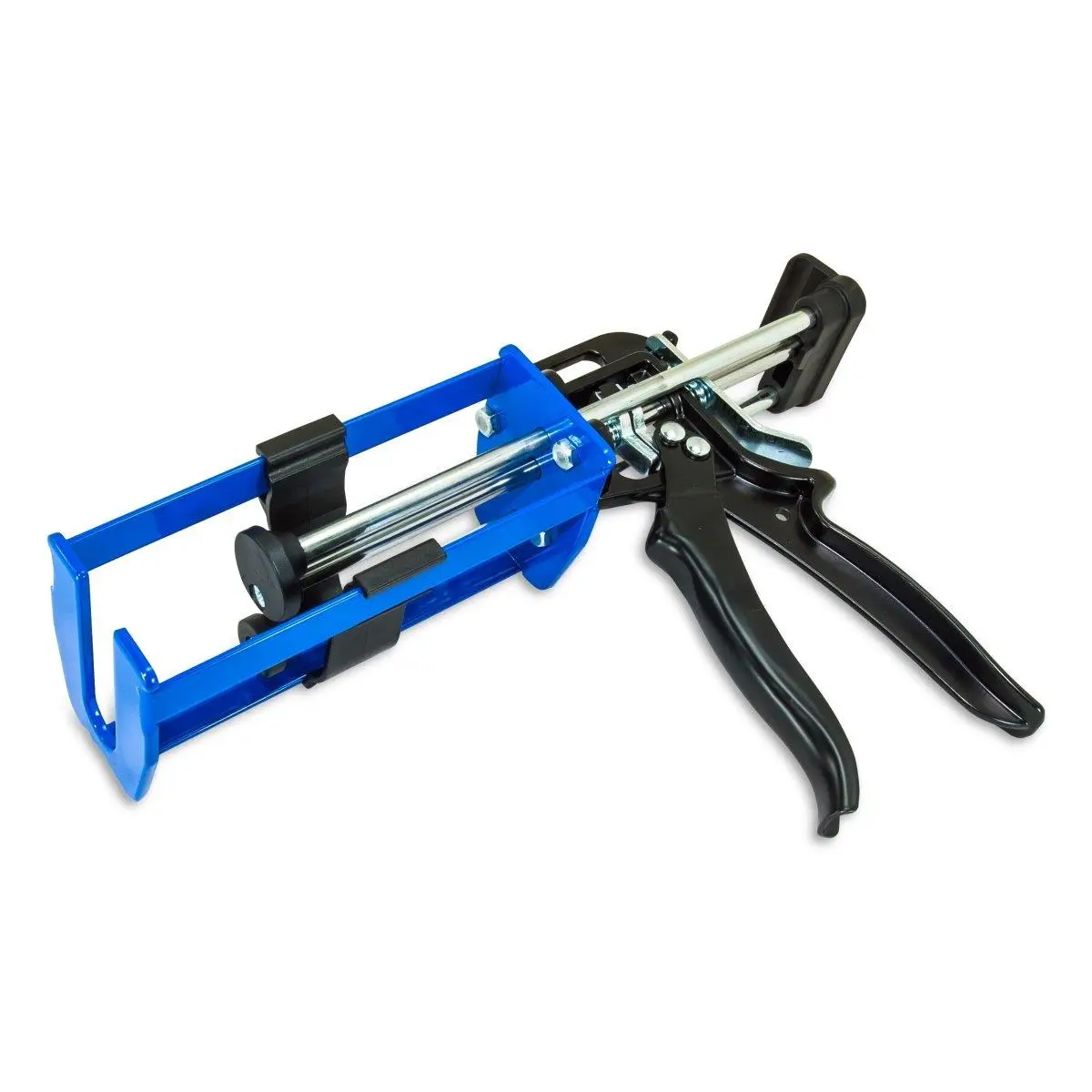 AES Heavy-Duty Dual Cartridge Caulking Gun (Model AES-76009), 200ml/6.8 Fl Oz Tool with Rod Drive for Even Mixing