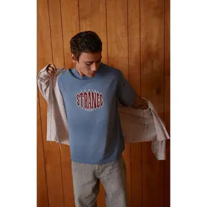 Pacsun Men's Blue Strange Rhinestone T-Shirt