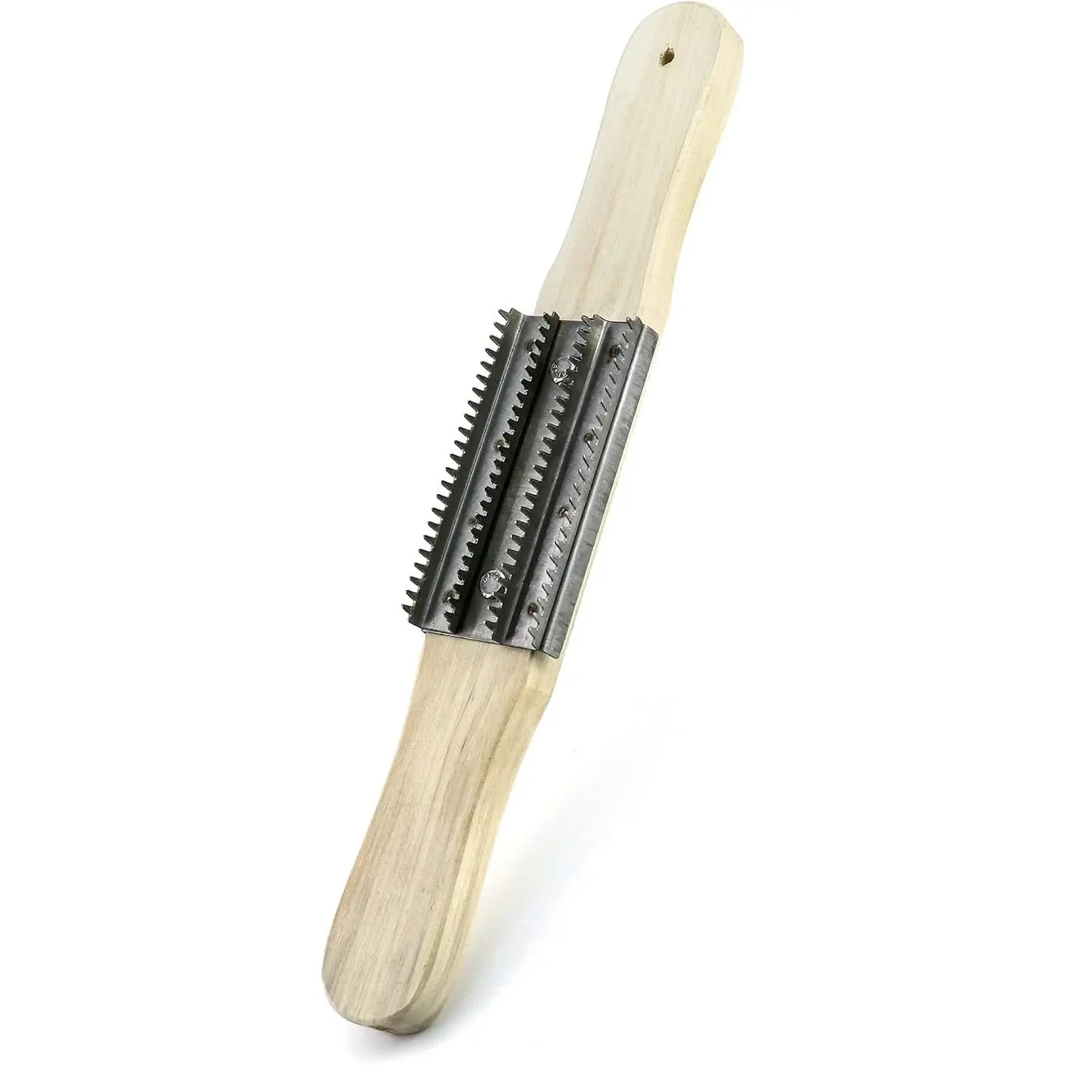 Buffing Wheel Rake, 15" Polishing Rake with Wooden Handle and Stainless Steel Head for Removing Residual Compounds and Metal