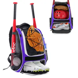 Wolt Youth Baseball Backpack for Boys & Girls 2026 Season Tball & Softball Bag with Shoe Compartment Fence Hook Dual Bat Holders Water Resistant Heavy Duty Gear Bag for Kids Toddlers & Youth