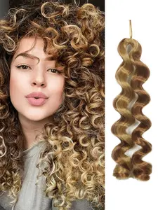 75g/pack, 12-inch French Puffy Curly Crochet Braids. Available in Blonde and Brown. Short Bohemian Curly Knotless Braids & Spiral Crochet Hair Extensions. Comfortable, natural, and perfect for women's daily wear, holidays, parties, and cosplay.