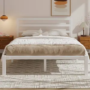 Metal Platform Bed Frame, Classic Style Headboard And Footboard/Under Bed Storage/Mattress Foundation/No Box Spring Required/Easy Assembly