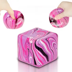 Quiet Squeeze Toy – 2.16in Fidget Toy Calming Stress Relief Toy Fun & Relaxing for Kids and Adults (PURPLE)