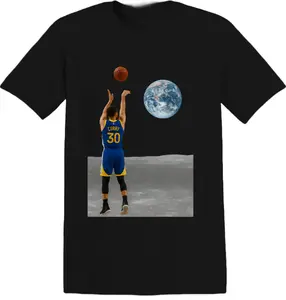 Stephen Curry Shooting From The Moon Menswear Cotton