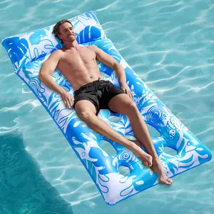 Inflatable Pool Floats Adults - Large Pool Float Tanning Raft with Headrest, Keep Cool Above Water Swimming Pool Floaties Beach Lake Party Supplies lounge swim  laps pool leaf skimmer net swim  float baby float pool  floats swim  mat dog  floaties inflata