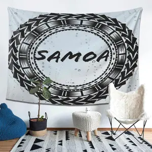 Samoan Traditional Motifs Design Tapestry Art, Fashion-themed, Suitable for Bedroom, Living Room, Dormitory Decoration, an Ideal Birthday or Anniversary Gift, Also Suitable for Unique and Creative Gifts, the Perfect Present for Fans and Enthusiasts
