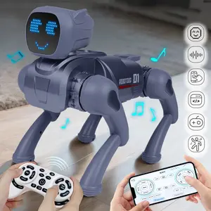 Smart Robot Dog - Remote Control Robots Pets with APP Programming, Smart and Realistic Robotic Puppy, Voice Dialogue and Cute Expression Lamp, Birthday & Christmas Gifts for Kids Boys Adults