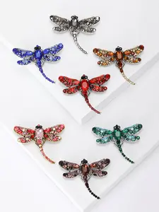 Crystal Butterfly Brooch Pin, Elegant Silk Scarf Clip, Sparkling Animal Insect Design, Unique Women's Fashion Accessory