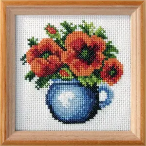 Stamped Cross stitch kit "Poppies" 7593