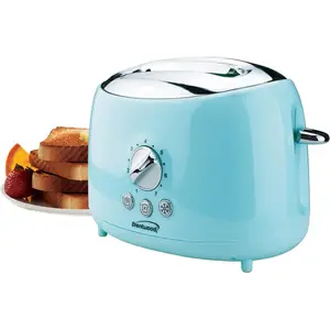 Brentwood TS-292BL Cool Touch 2-Slice Extra Wide Slot Toaster, Blue