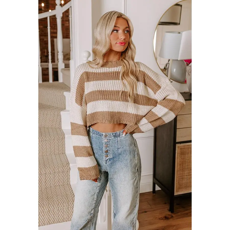 Cute Energy Knit Crop Sweater